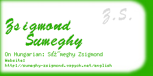 zsigmond sumeghy business card